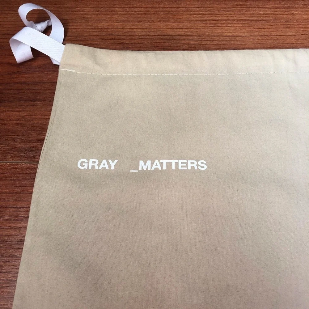 Gray Matters Beige Dust Bag 13 x 12.5 shoes purse